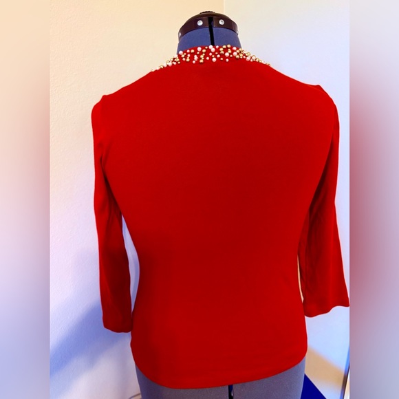 Rafaella Pearl Neck SweaterTop - Picture 3 of 5